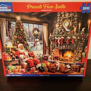 PRESENTS FROM SANTA 1000 PIECE WHITE MOUNTAIN PUZZLE
